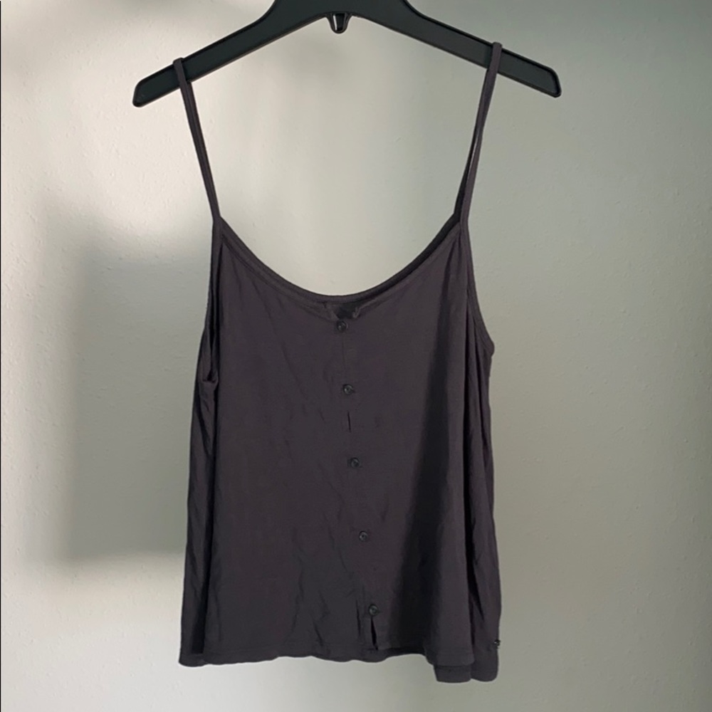 grey button down tank